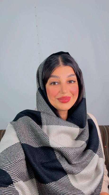شال بافت با رنگبندی جذاب