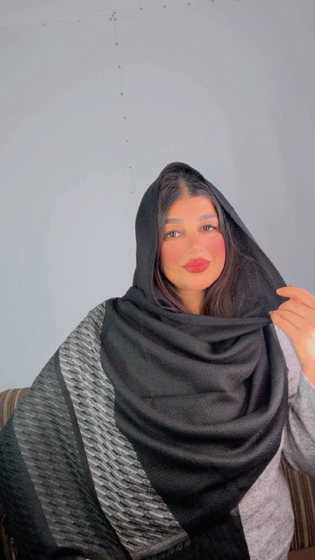 شال مشکی حاشیه دار وارداتی