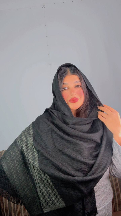 شال مشکی حاشیه دار وارداتی