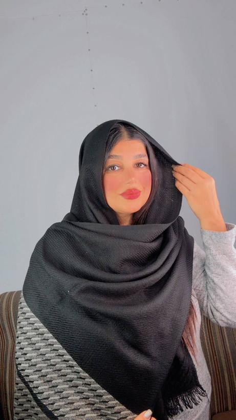 شال مشکی حاشیه دار وارداتی