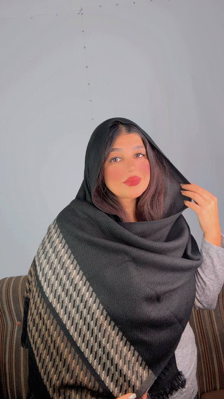 شال مشکی حاشیه دار وارداتی
