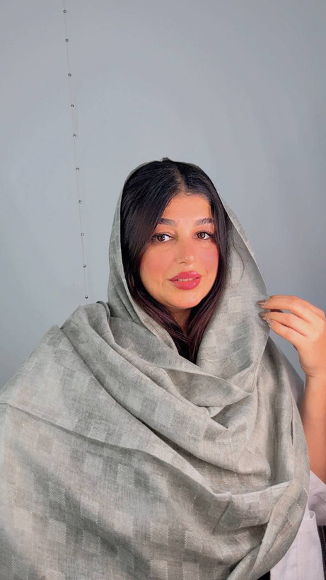 شال مجلسی چهارخونه محو