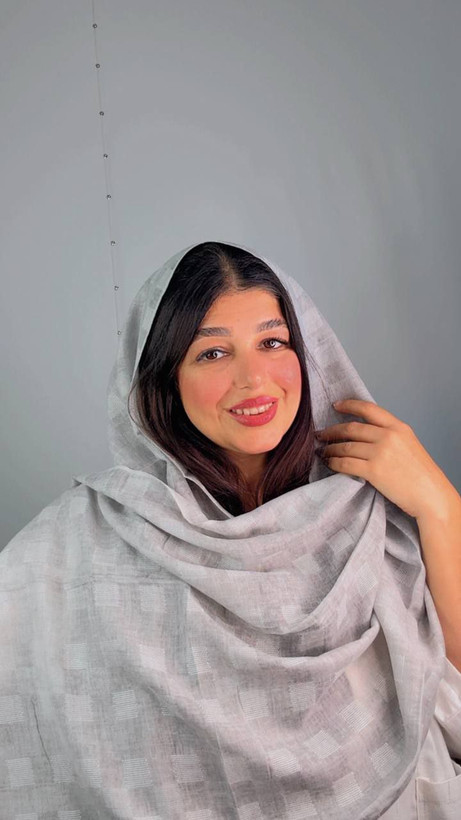 شال مجلسی چهارخونه محو