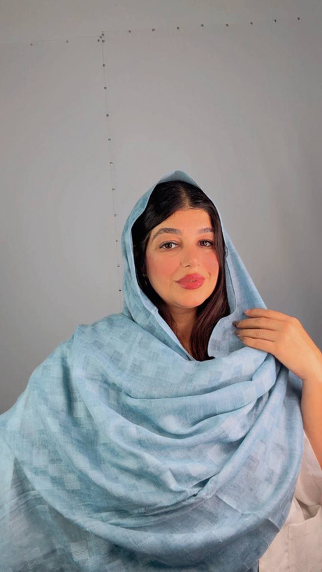 شال مجلسی چهارخونه محو
