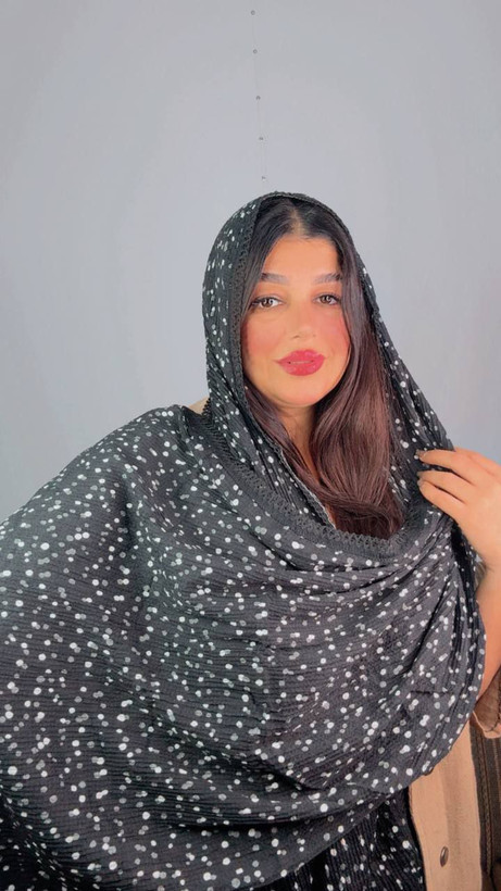 شال برشکا لبه حاشیه دار
