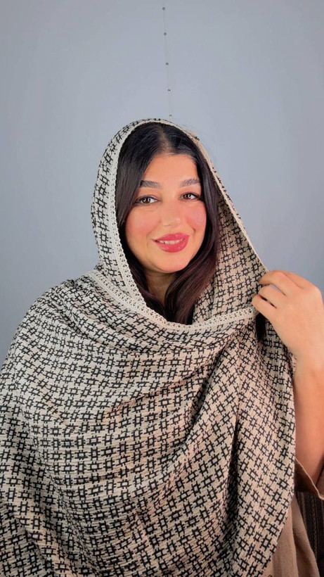 شال برشکا وارداتی لبه دانتل